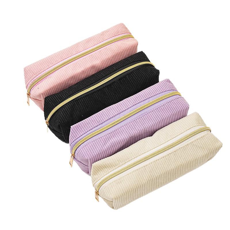 Bolsa de Maquillaje de Viaje de Pana de Gran Capacidad para Mujer