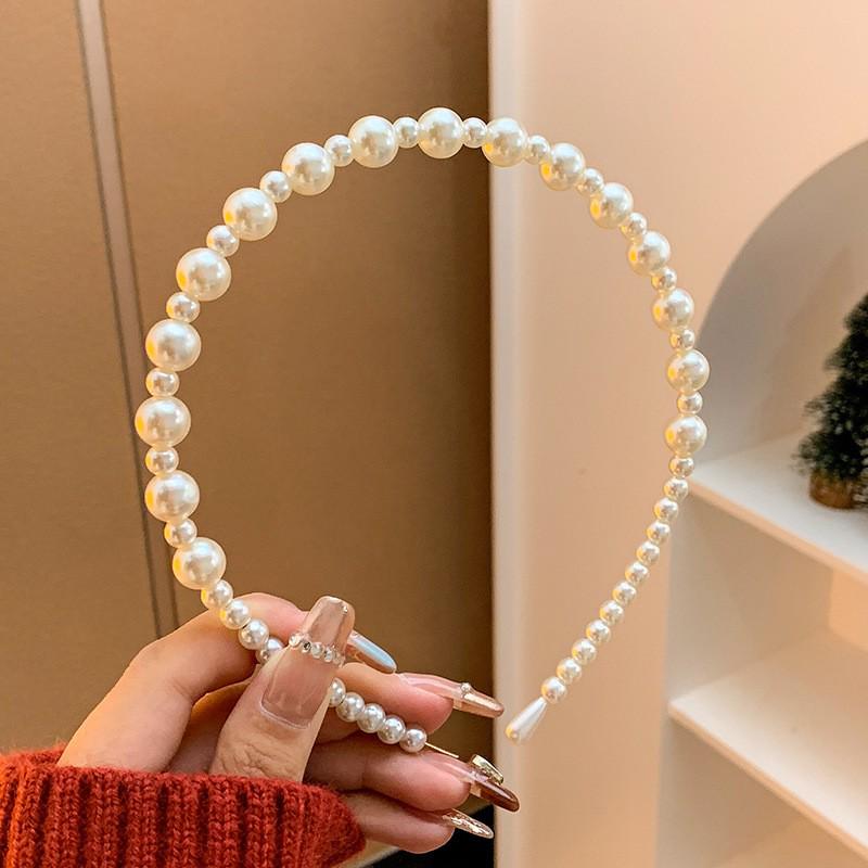 Retro Red Velvet High Crown Headband - Wide Edge Korean Influencer Style