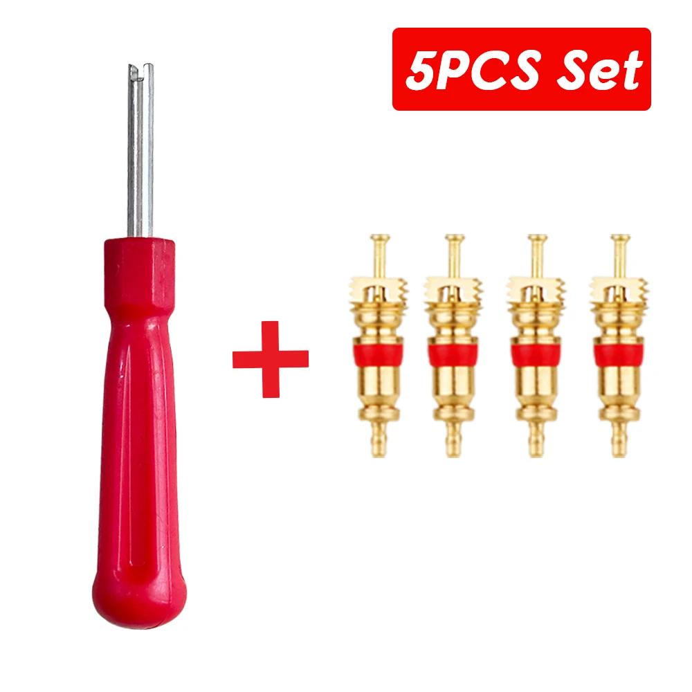 Portable Tire Valve Core Remover Installer Tool Removal Tool Car Bike Bicycle Motorcycle Tire Repair Tools Wrench Screwdriver