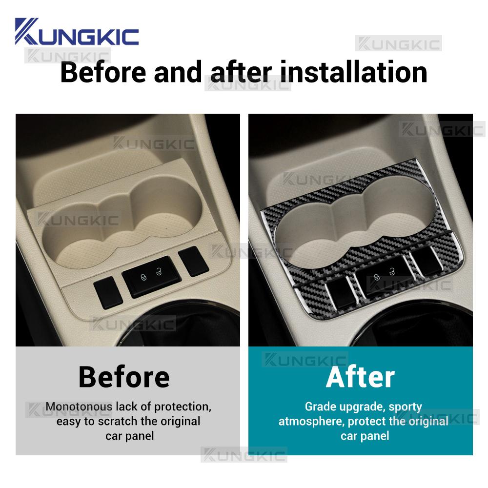 Soft Carbon Fiber Sticker For Skoda Fabia 2 MK2 5J 2007 2008 2009 2010 2011 2012 2013 2014 Car Water Cup Seat Heating Button