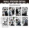 New Halloween Glass Window Stickers, Electrostatic, Black Cat Silhouette, Window Display Stickers, Bat Pumpkin, Holiday Refrigerator Stickers