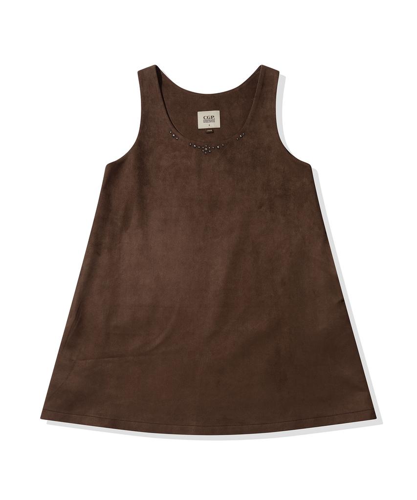 Code Graphy (Women) Faux Suede Dress_Brown