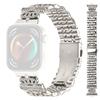 For Huawei Watch Fit 3 Watch Band 7-Bead Rhinestone Crown Stainless Steel Strap