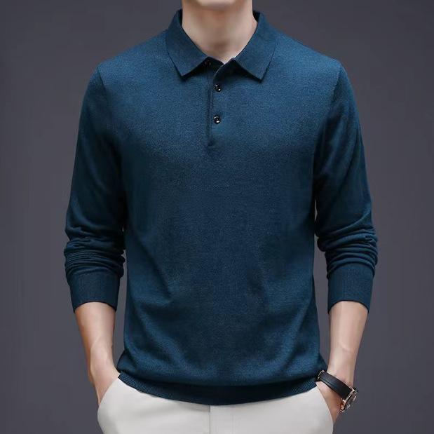 Men s Lapel Collar Loose Fit Business Casual Winter Fashion Minimalist Long Sleeve M