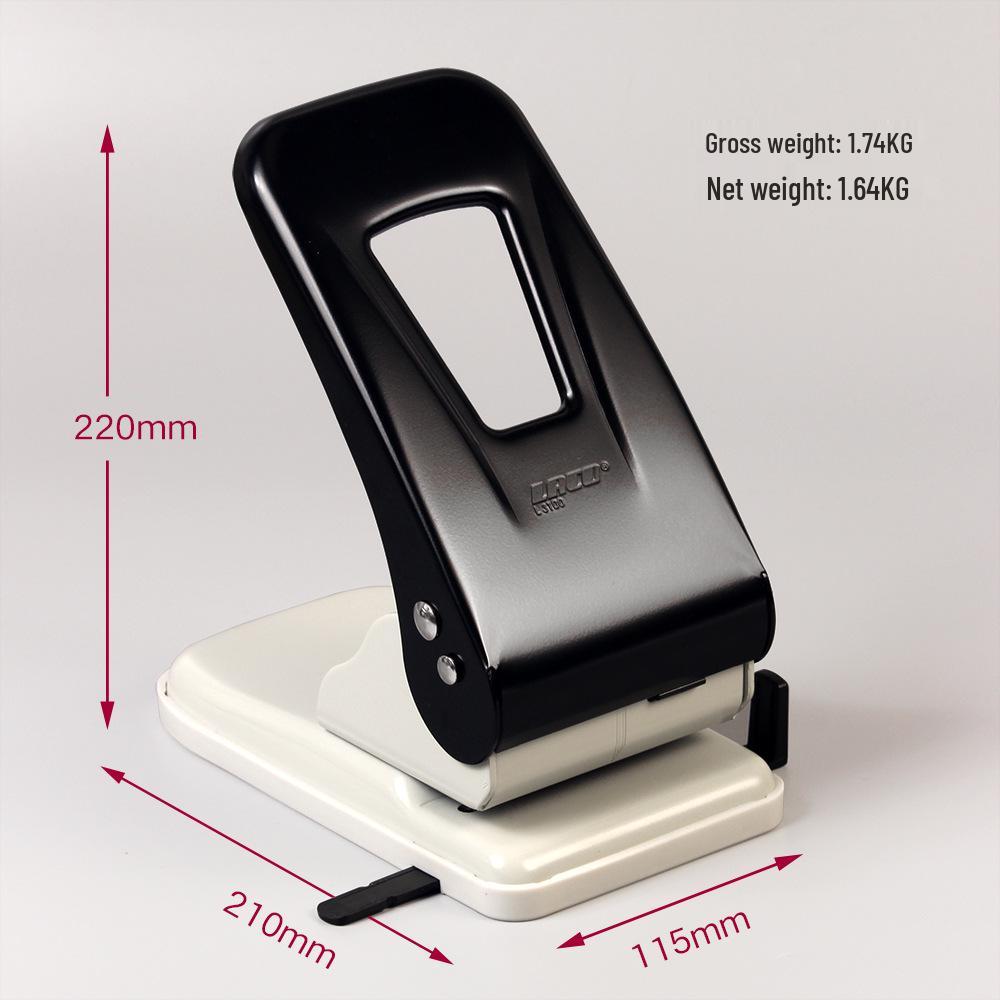 Kede You Heavy-Duty Double Hole Punch - 65 Sheet Capacity, A4 Four-Hole, 40 Sheet Binder Cutter Head