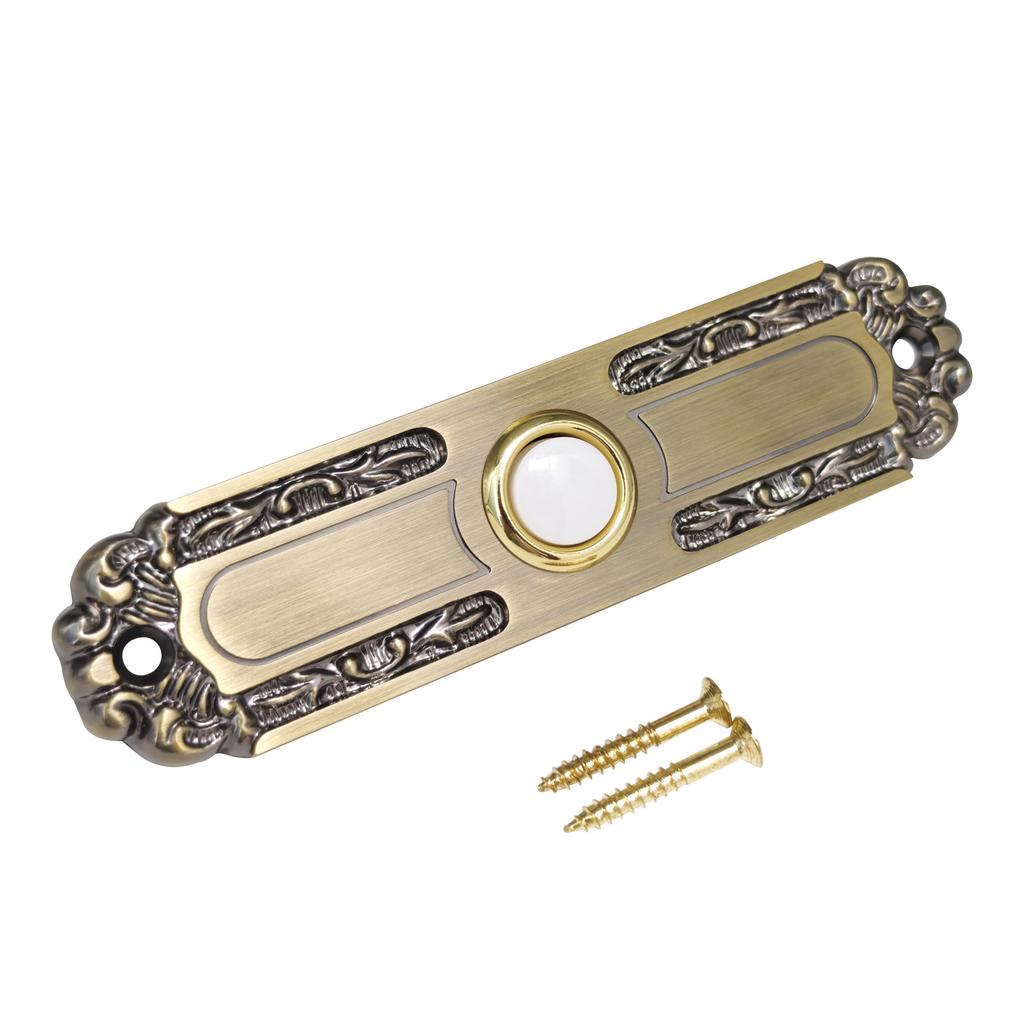 Oversized Weatherproof Doorbell Switches Solid Brasses Constant LED Light Easyly Installation For Home Front Door
