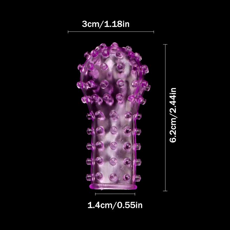 Finger Stimulators Spikes Flexible Textured Sex Toys Clit G-Spot Dotted Sleeve Clenched Masturbation Barbed Unisex