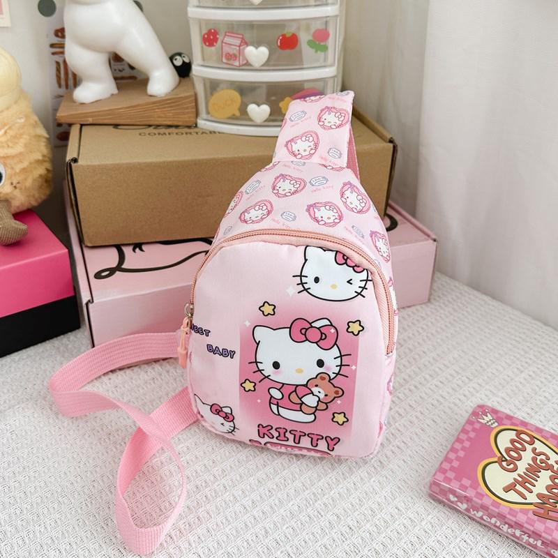 Cute Cartoon Children's Backpack: Trendy Casual Small Bag for Kindergarten Girls - Crossbody or Chest Style