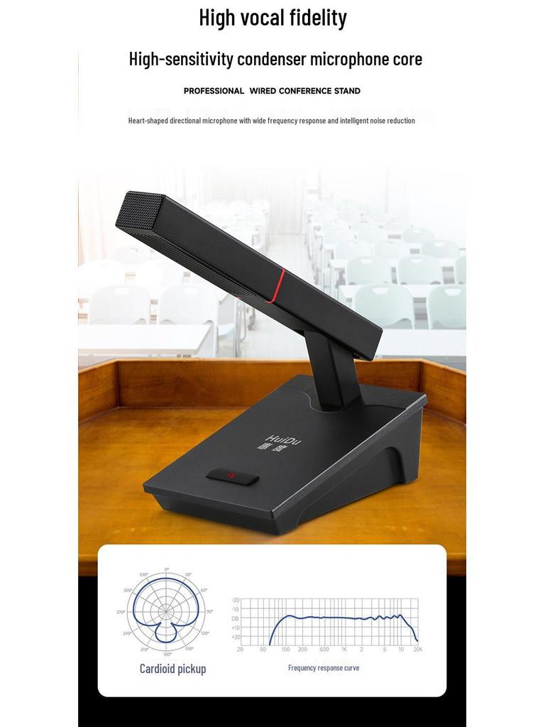 HuiDu Wired Conference Desktop Microphone Host