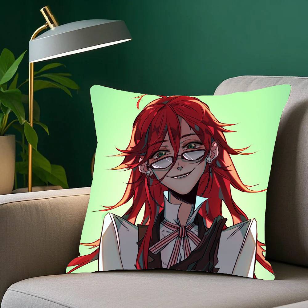 Grell Sutcliff Anime Black B-Butler Pillow Case Home Decor Throw For Sofa Bed Car Room Decor Gift Idea