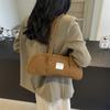 Simple Suede Baguette Bag Fashionable New Versatile Underarm Bag Retro Wind Matte New Shoulder Bag Women's Bag