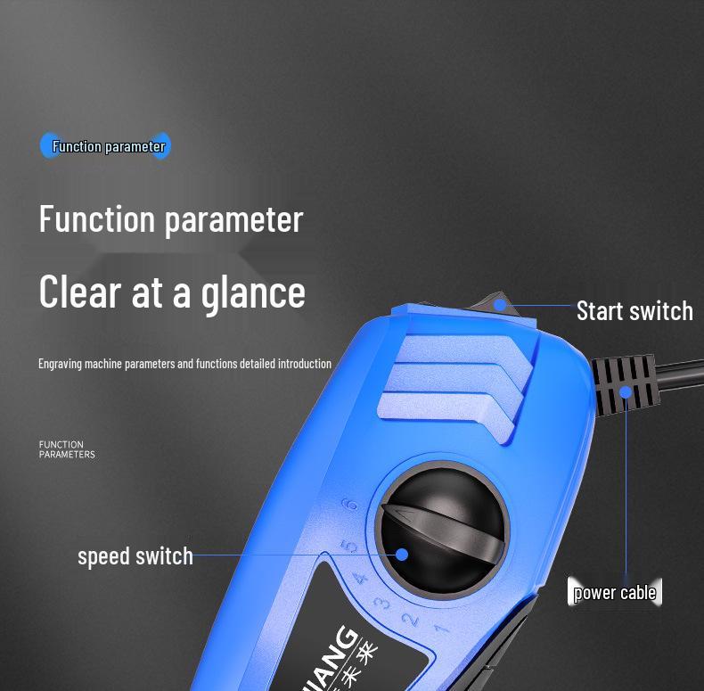 Compact Electric Engraving Pen for Metal, Stone, and Concrete