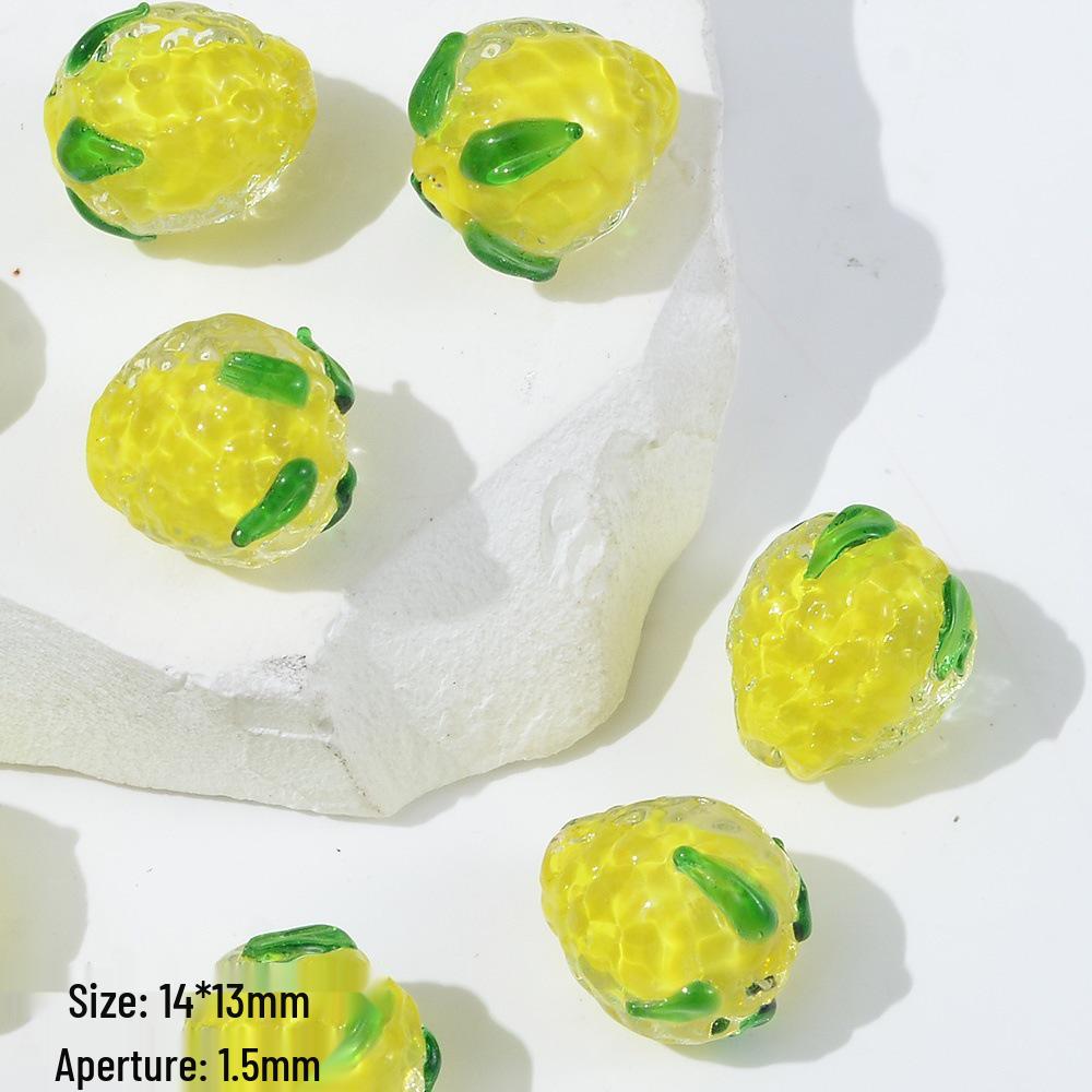 Creative Glass Fruit Beads for Handmade DIY Strawberry Apple Jewelry Necklace and Bracelet Accessories