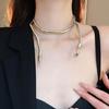 Fashionable Gold/Silver Snake Necklace Versatile Snake Necklace Neck Chain With Two Wearing Options For Chic Outfits