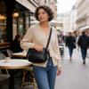 Pu Leather Crossbody Bag For Women Small Shoulder Purse With Zipper Closure For Daily Use