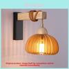 Pumpkin Shape Wooden Wall Light With Led Bulb And Contemporary Design For Home Bedroom And Lounge