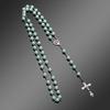 Religion Christian Faux Pearl Rosary Necklace For Women Virgin Mary Jesus Cross Pendant Long Beads Chains Fashion Jewelry