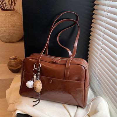 Retro Large-Capacity Underarm Bag Women'S Bag Trendy Simple Briefcase Shoulder Tote Bag