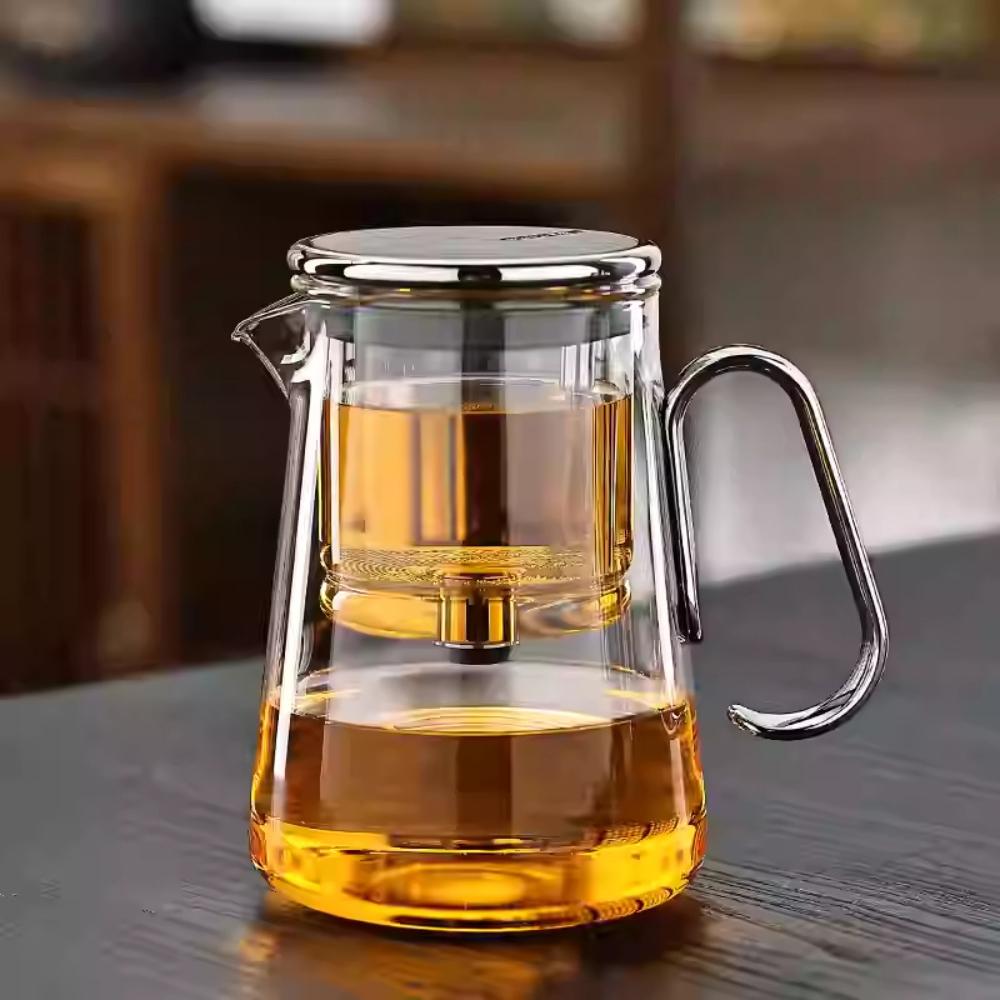 

Enchanti Tea Pot Integrated with Glass Filter Borosilicate Infuser Pot with Strainer for Loose Leaf & Herbal Teas Gift 700ml