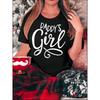Women's "Daddy's Girl" Print T-Shirt Casual Crew Neck Short Sleeve Fashion Top