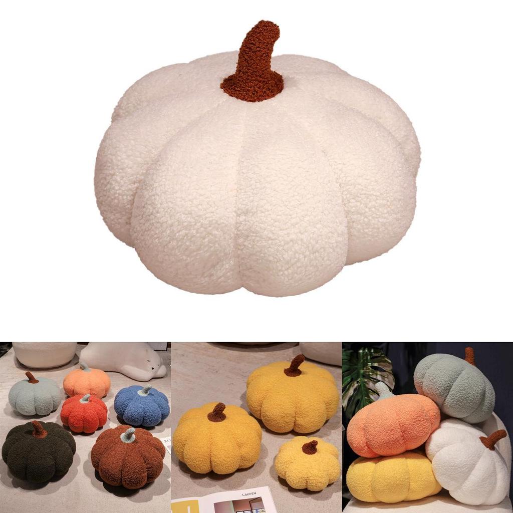 Modern Minimalist Plush Pumpkin Pillow For Sofa Decor With Soft Cotton Filling