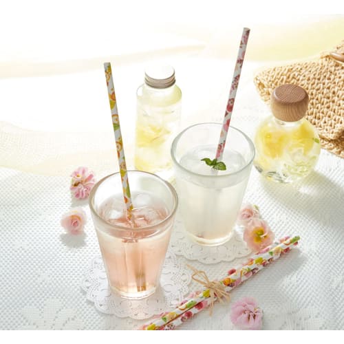Skater Paper Straws, Ariel Antique Disney Design, 30-Pack, 6mm Diameter x 21cm Length, PST1