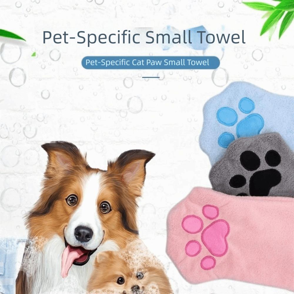 1 Pair Absorbent Pet Bath Gloves Quick Drying Dog Bath Supplies Dogs Paw Towel for Cats and Dogs