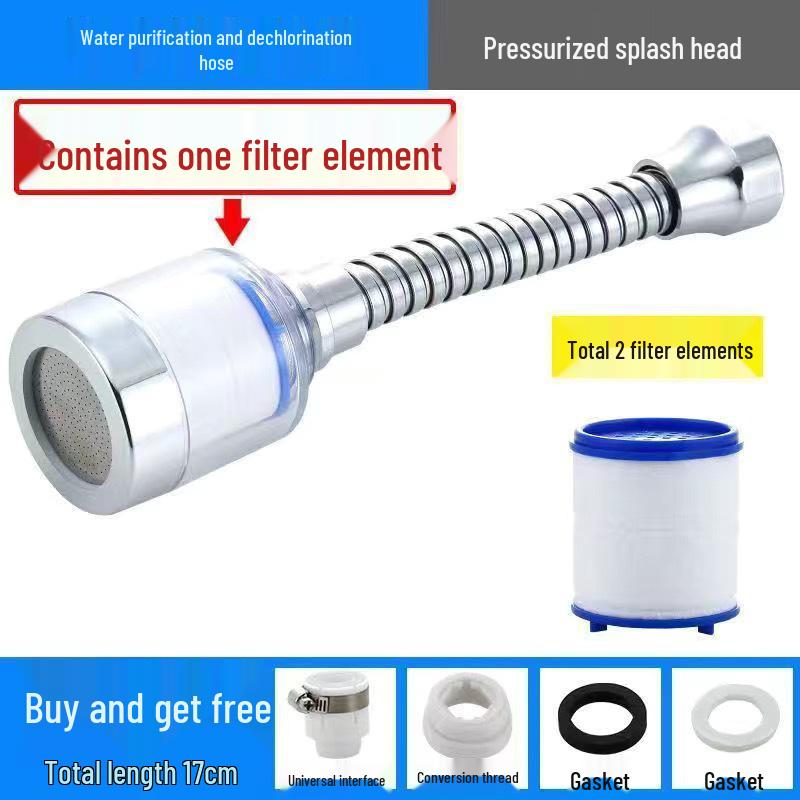 Stänkskyddande Kökskran Vattenfilter och Duschhuvudförlängare