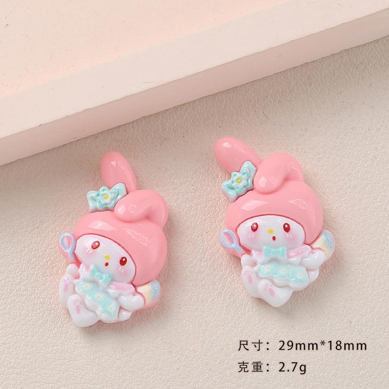10 Pcs New Kawaii Cartoon Instrumental Animals Resin Flat Back Scrapbook Figurine Diy Bow Decor Accessories Crafts A56