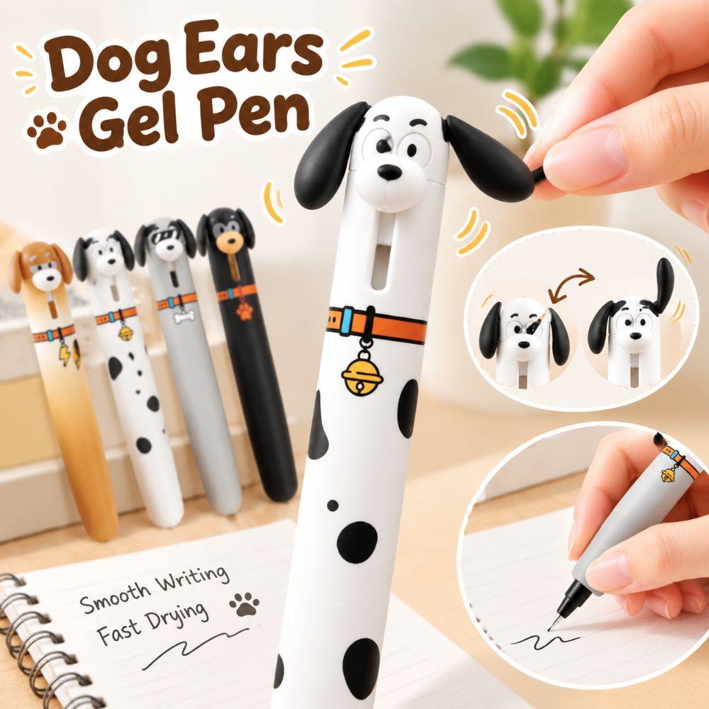 Fast Drying Ink Kawaii Puppy Pen 0.5mm ST Tip Creative Writing Pen Student Gel Pen Exam Practice