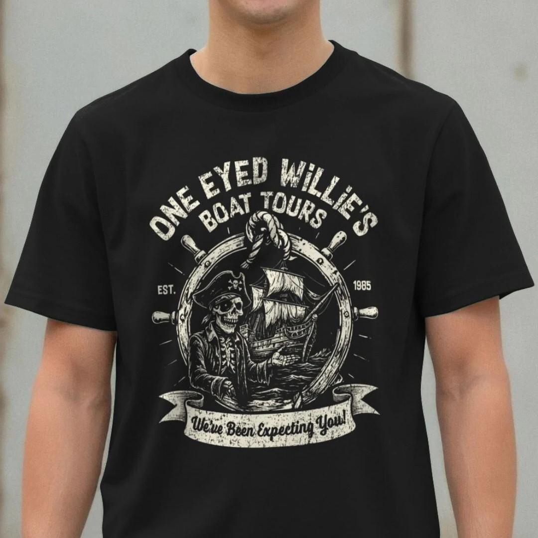 One Eyed Willie s Boat Tours T-Shirt S-4XL S