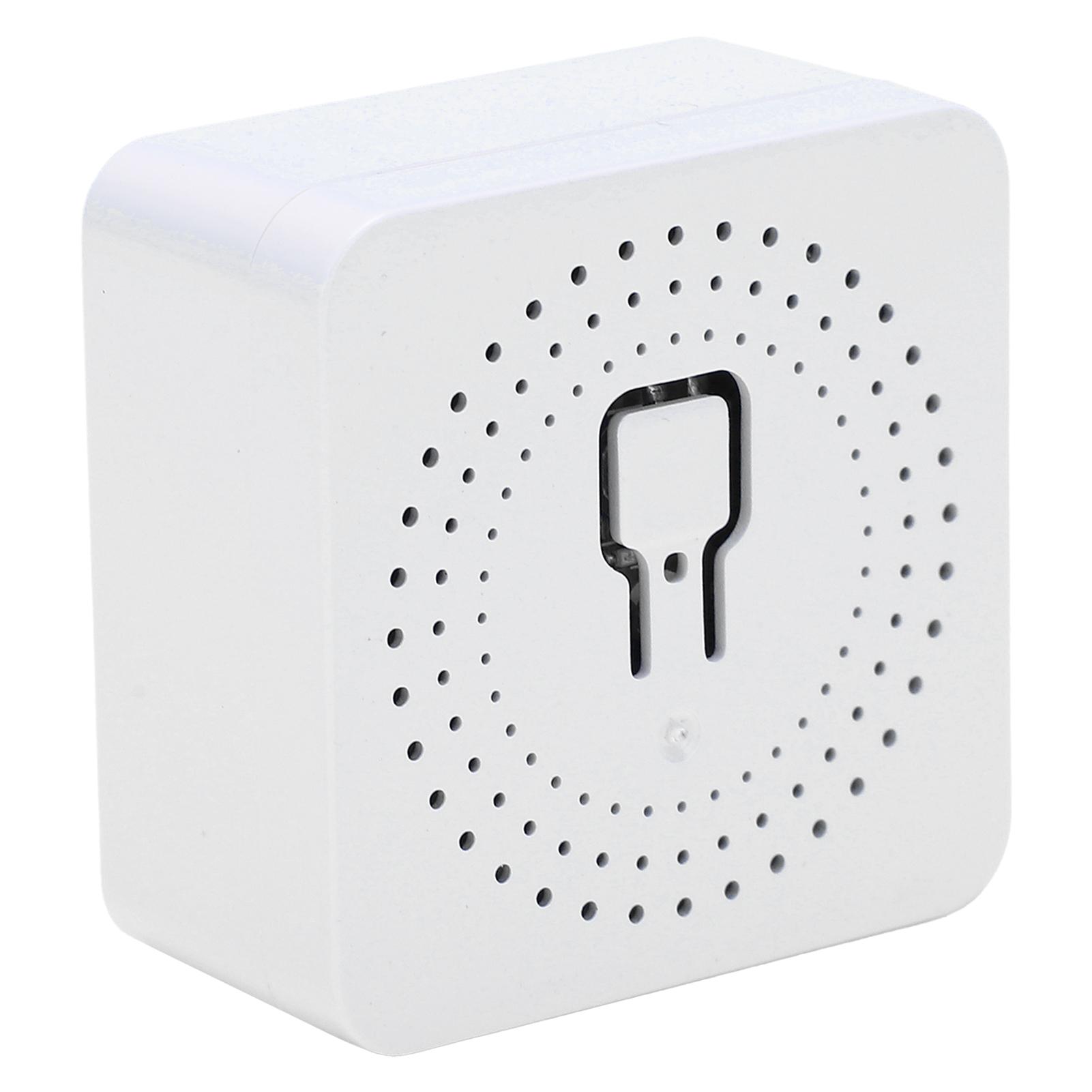 

Міні-перемикач увімкнення/вимкнення Smart WiFi для світла/відкривач дверей Білий Керування через додаток/голос для Tuya 100-240V 50/60Hz 16A