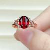Trendy Simulated Sea Blue Topaz Oval Open Ring for Women – Fashionable & Elegant