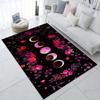 1pc Polyester Moon and Floral Design Area Rug - Easy-Care Crystal Velvet Carpet for Living Room, Bedroom, Kitchen, Porch, Balcon