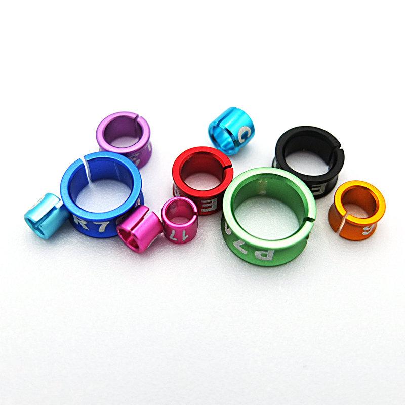 

10PCS 2.6mm~8.0mm Aluminum Split Bird Leg Rings| Assorted Colors & Unique ID Numbered Bird Leg Bands 4.5mm