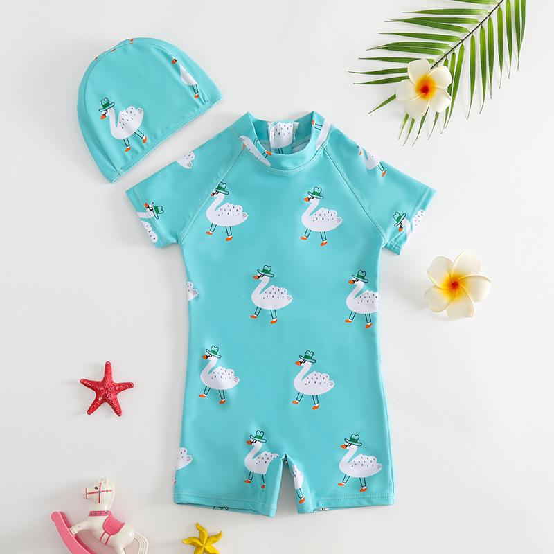 

Унисекс Детский/Младенческий Солнцезащитный Быстросохнущий Купальник - Приятный для кожи Цельный для Мальчиков и Девочек 110