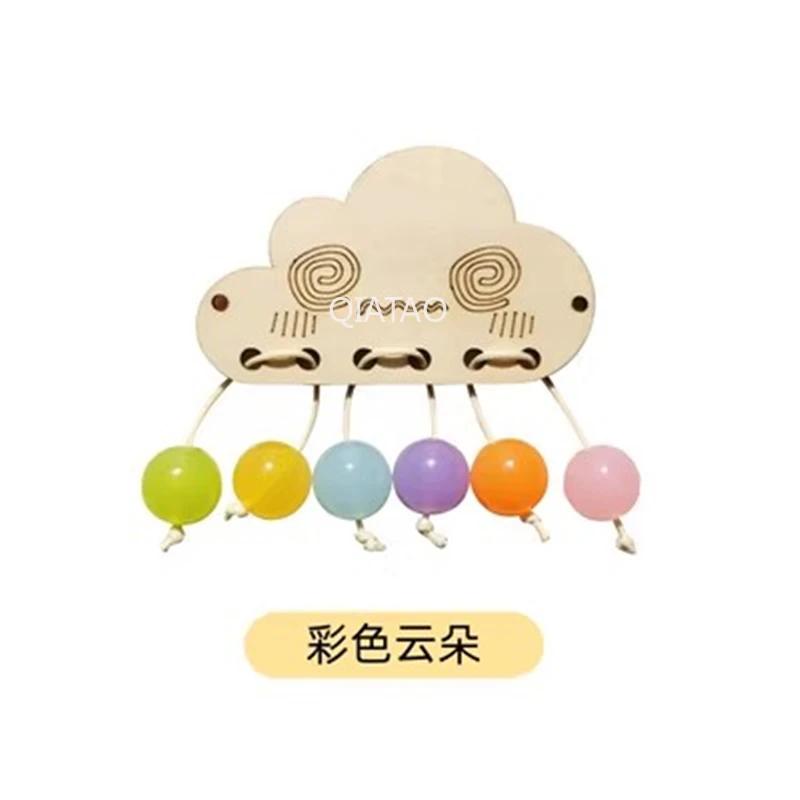 DIY Wood Accessories Montessori Busy Board Castle Sheep Animal Whales Bus Wall Toy Training Material Pack Educational Toy For Ch