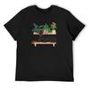 Doberman Pinscher And Plants T-Shirt Blue Archive Croswit Shirt Man Summer Tops Mens Designer Clothes