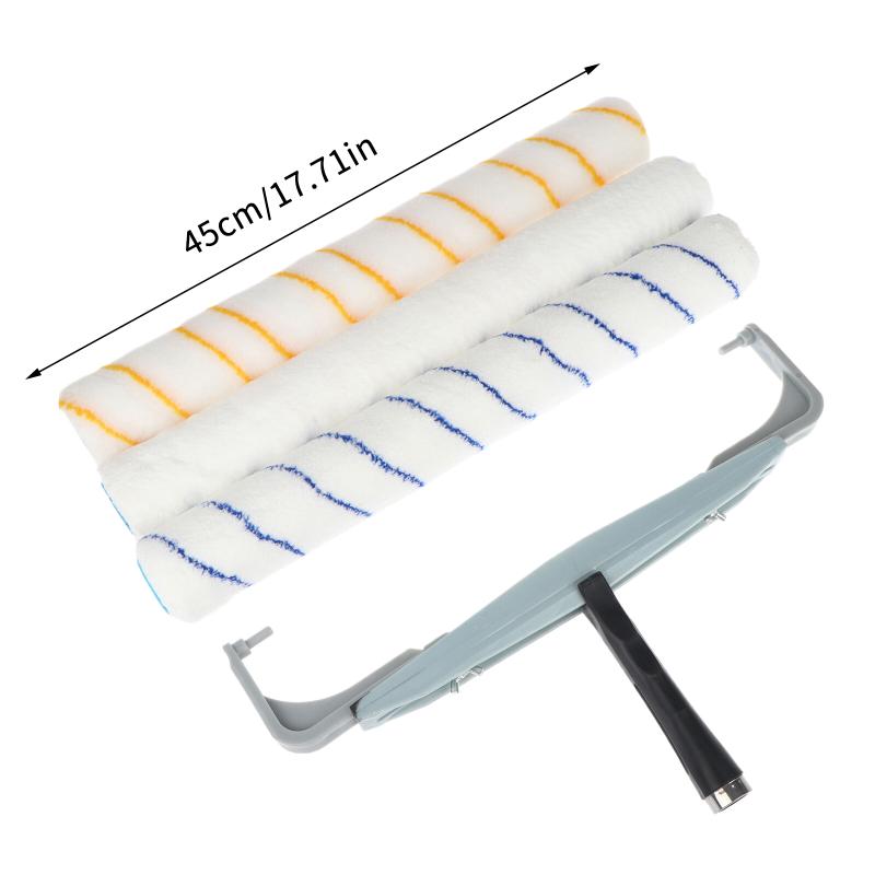 18 Inch Paint Roller Brush Corrosion Resistant Aluminum Alloy Frame Durable Painting Tool for Outdoor Wall Painting Jobs