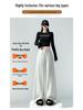 Designer Women's Wide-Leg High-Waist Pants - 2026 Spring Collection, Slimming Loose Straight Fit, Floor-Length Casual Drape Style