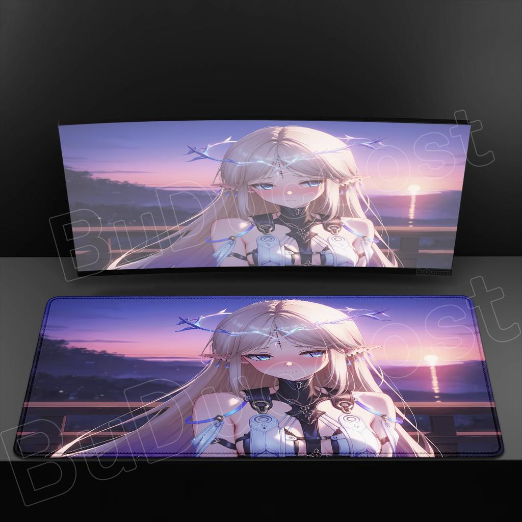HD Print Wuthering Waves Cartethyia Mouse Pad Desk Protector Cartoon Anime Rubber Mat Game Mousepad Keyboard Mats Kawaii Deskmat