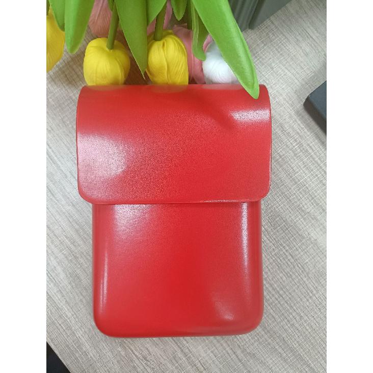 All-Matching Vertical Mini Crossbody Mobile Phone Bag Female Ins Niche Small Solid Color Square Bag Retro Textured Crossbody Bag