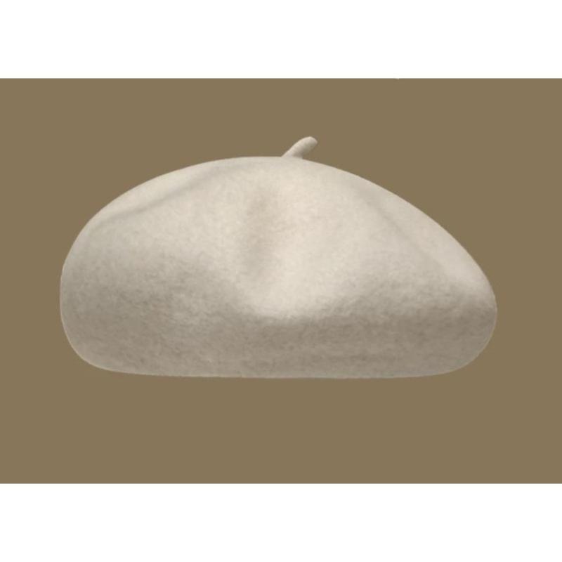 Autumn And Winter Korean Version Of High-Quality Woolen Painter Hat Women'S Cloud Hat Adjustable Versatile Three-Dimensional Wool Beret