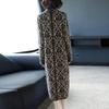 Women's Dress In Spring and Autumn Season with Knee Bottoming Straight Hair Dress Long Loose Knit Dress Thickened In Winter