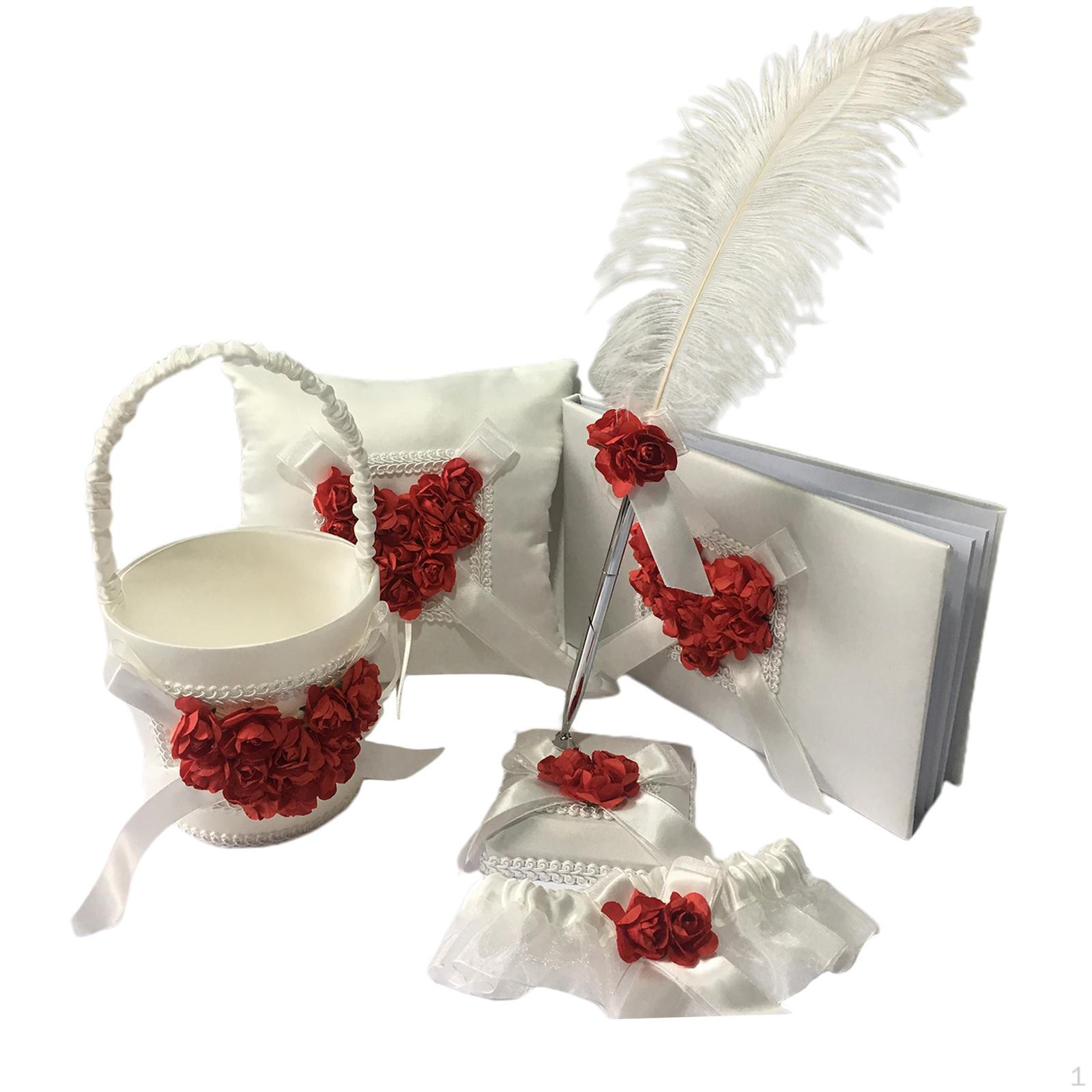 

Flower Girl Baskets for Weddings with Suitable Size, Prefect Young to Carry and червоний