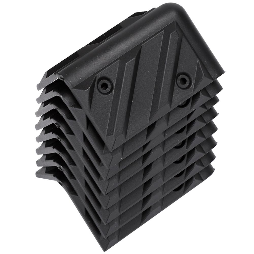 8PCS Thickening Speaker Corner Protector Plastic Right Angle Wrap Angle with Screw Kits Black