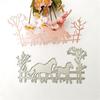 Two Horses On The Hill Design Style Metal Cutting Dies DIY Scrapbooking Embossing Stencil Paper Craft Album Template