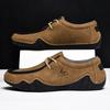 Fashion Quality Outdoor Bottomed Comfort Anti Slip Walking Sports Shoes Fashionable Men's Leather Loafers Versatile Travel Driving Shoes