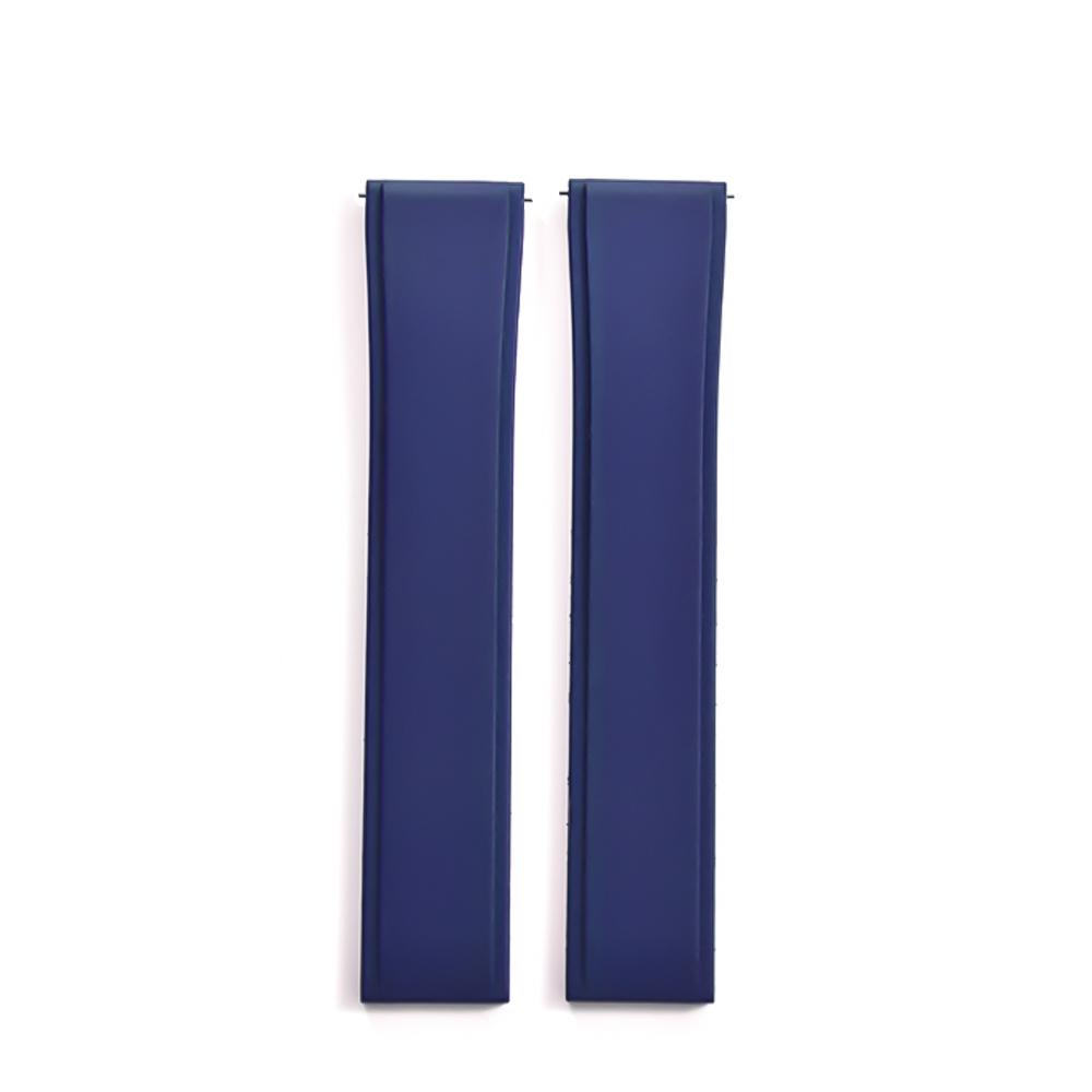 

STAPELP Convex Shape 19mm 20mm 21mm 22mm CTS FKM Rubber Strap Quick Release Original Silver Buckle Watchband For Cut To Size 19mm