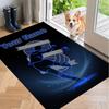 Custom Name Birmingham City Crystal Velvet Floor Rug Personalized Text Soft Carpet Home Decor